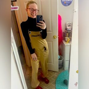Tan overalls